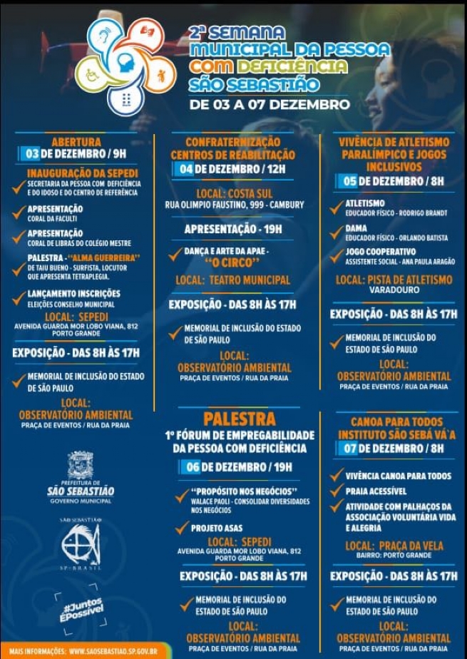 Foto: Abertura da II Semana Municipal da Pessoa com Deficiência acontece dia 3 em inauguração da nova sede da SEPEDI