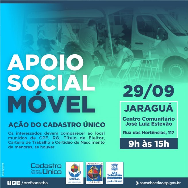 Foto: Prefeitura realiza Apoio Social Móvel no bairro Jaraguá nesta quarta-feira (29)