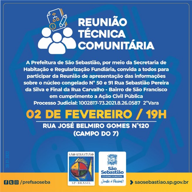 Foto: Prefeitura realiza reunião técnica comunitária no bairro São Francisco