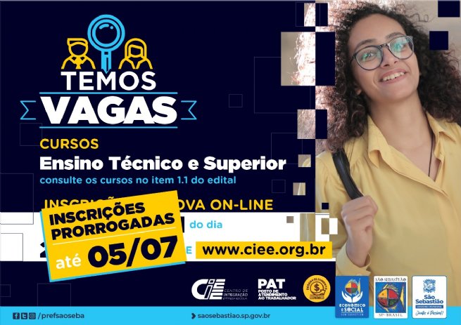 Foto: Prorrogadas inscrições de processo seletivo para cadastro de estagiários