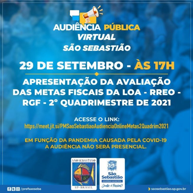 Foto: Prefeitura realiza audiência pública sobre metas fiscais do 2° Quadrimestre de 2021