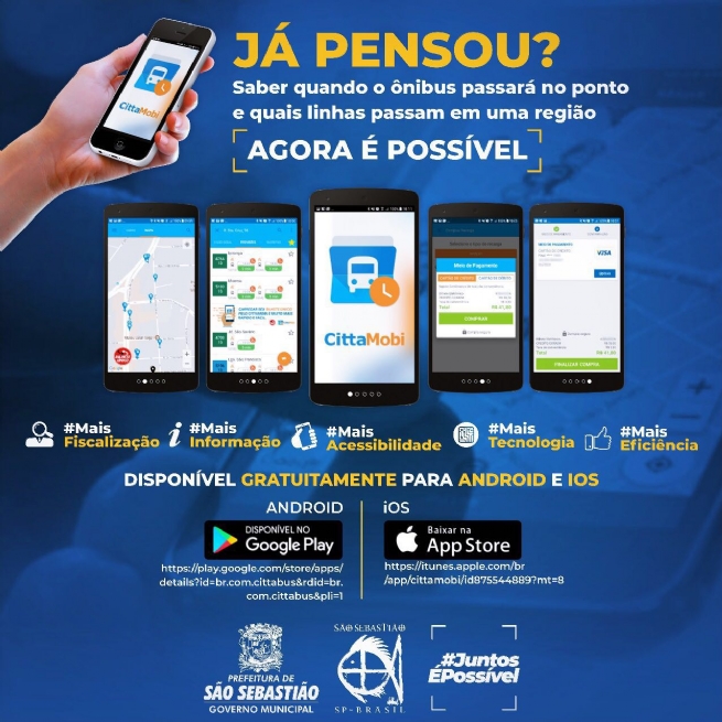 Foto: Aplicativo gratuito permite fiscalização de horários de ônibus por GPS em São Sebastião