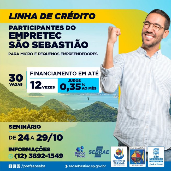 Foto: Banco do Povo de São Sebastião disponibiliza crédito para empresários participantes do Empretec 2022